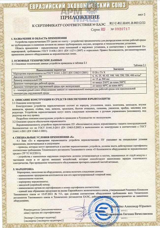 ТР ТС 012 ПУ ПРИЛОЖЕНИЕ 2